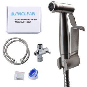 JINCLEAN Hand Held Bidet Sprayer, Premium Stainless Steel Diaper Sprayer Complete Bidet Set